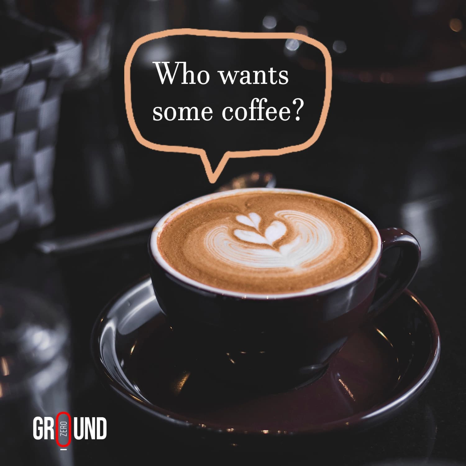 Mixed-media composition on a coffee theme