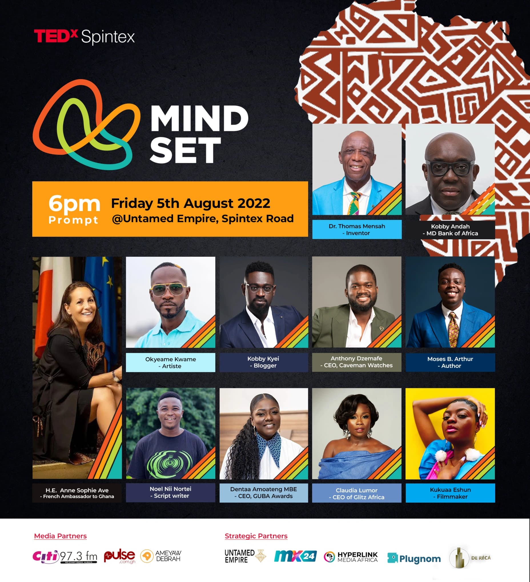 Event poster for TEDx Spintex 2022