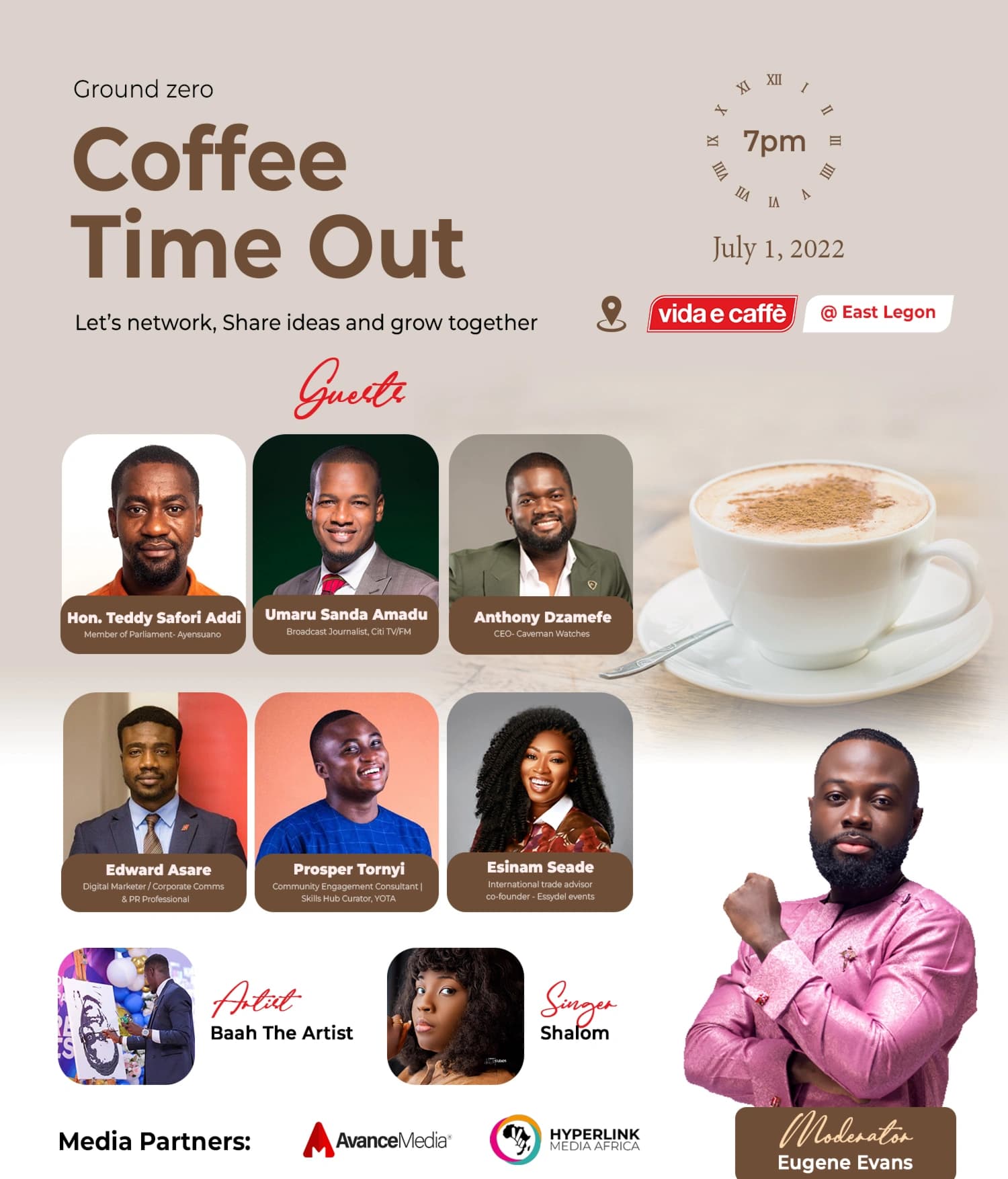 Event poster for Coffee Timeout 1.0