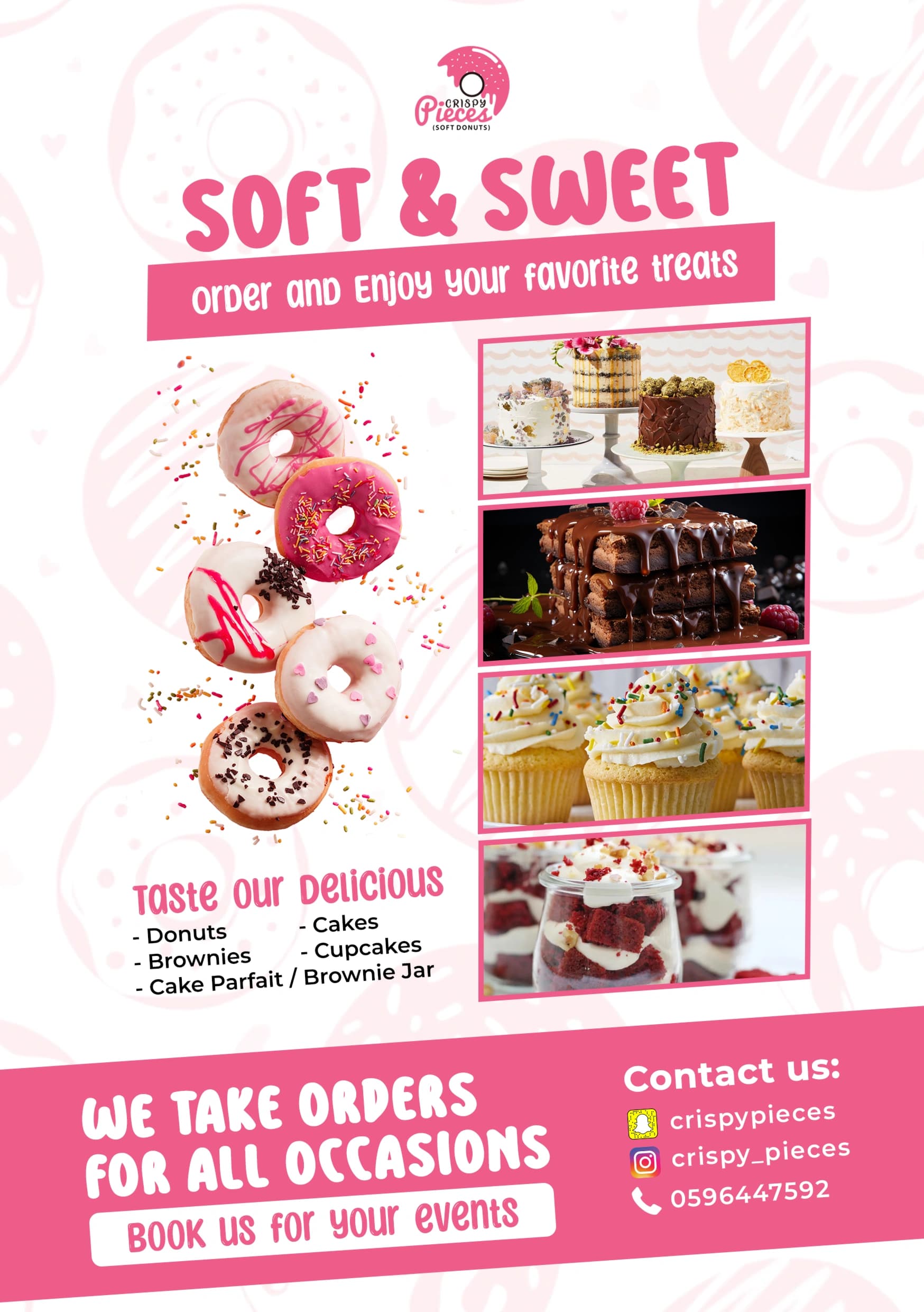 Promotional flier for Crispy Pieces