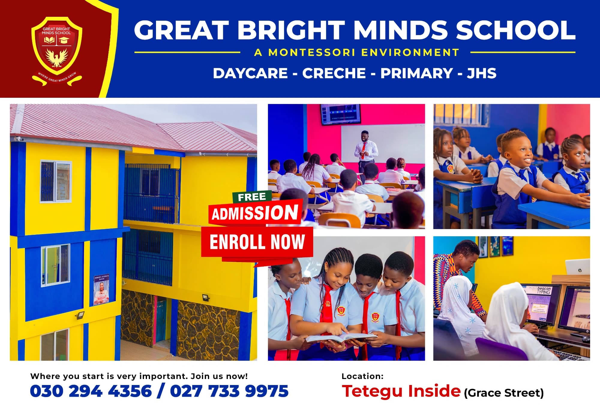 Billboard design for Great Bright Minds School